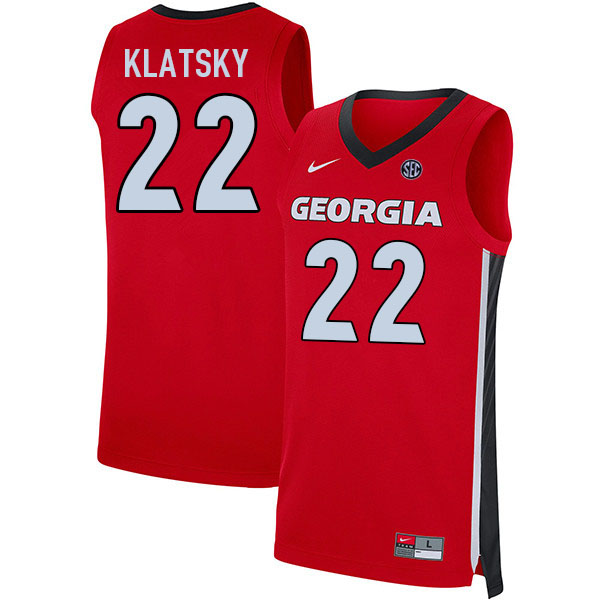Georgia Bulldogs #22 Brandon Klatsky College Basketball Jerseys Sale-Red
